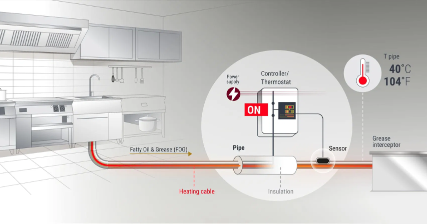 Kitchen Waste Pipe Heat Trace (KWP)
