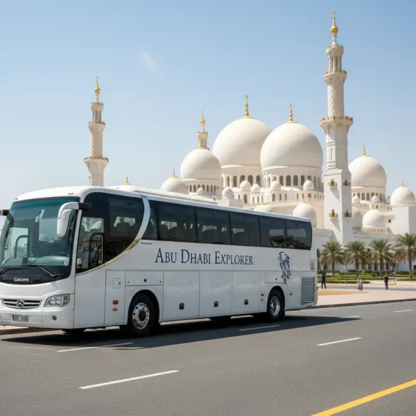 Bus at Grand Mosque, Abu Dhabi