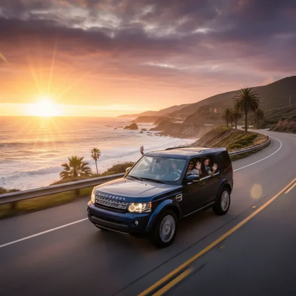 Coastal Road Trip Scene